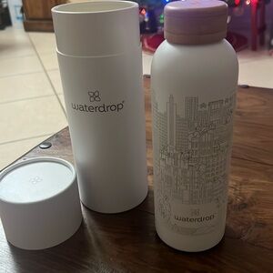 Waterdrop white Miami city pic water bottle